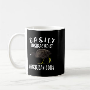 Caneca De Café Bastante Distraído Por Aves De Coot Americanas