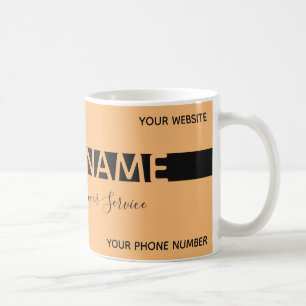 Caneca De Café Bastante elegante cartão de visita de faixa negra 