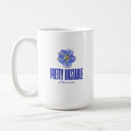 Caneca De Café Bastante Instável: Camiseta com Estampa Floral Azu