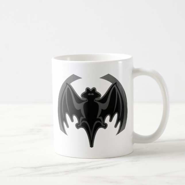 Caneca De Café Bat Black Inv The MUSEUM Zazzle Gifts (Direita)