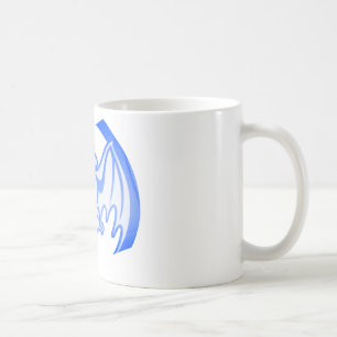Caneca De Café Bat Blue Inv The MUSEUM Zazzle Gifts