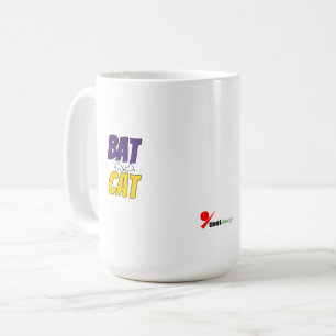 Caneca De Café Bat Cat   Design Pet do Dia de as Bruxas engraçado