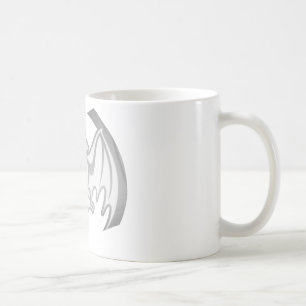 Caneca De Café Bat Cinza Inv The MUSEUM Zazzle Gifts