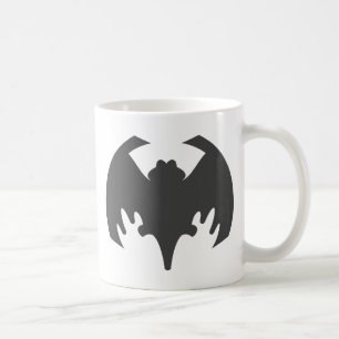 Caneca De Café Bat Cinza The MUSEUM Zazzle Gifts