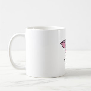 Caneca De Café Bat De Vampiro Bonito Com Crânio