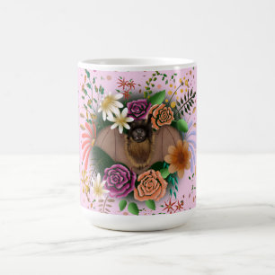 Caneca De Café Bat Flowers Floral Botânica