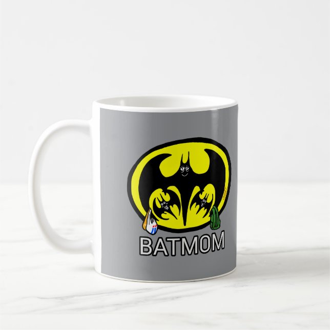 Caneca De Café Bat-Mãe - Mug do Dia das Mães (Esquerda)