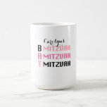 Caneca De Café Bat Mitzvah Mug Personalizado<br><div class="desc">Mug personalizado para o seu Bat Mitzvah.</div>