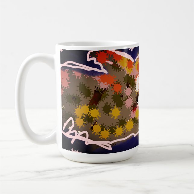 Caneca De Café Bat Night sky (Esquerda)