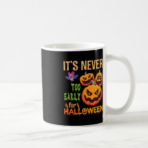 Caneca De Café Bat Pumpkins Assustador Nunca É Muito Cedo Para Ha