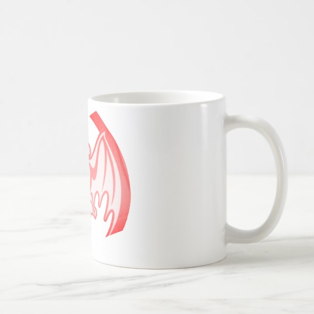 Caneca De Café Bat Red Inv MUSEUM Zazzle Gifts (Direita)