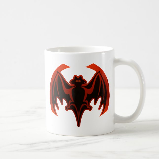 Caneca De Café Bat Red O MUSEUM Zazzle Dons (Direita)