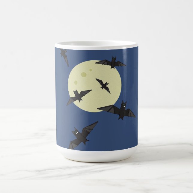 Caneca De Café Bat voando na lua (Centro)