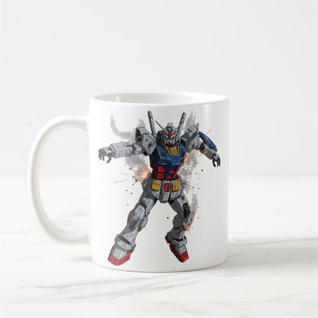 Caneca De Café Batalha danificada Gundam (Esquerda)