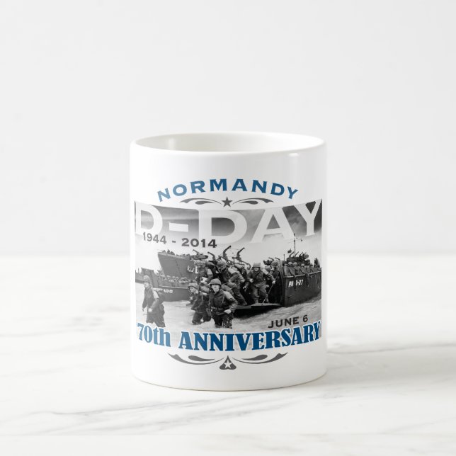 Caneca De Café Batalha do aniversário do 70 do dia D de Normandy (Centro)