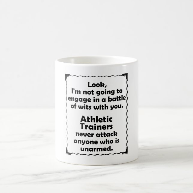 Caneca De Café Batalha do instrutor atlético das sagacidades (Centro)