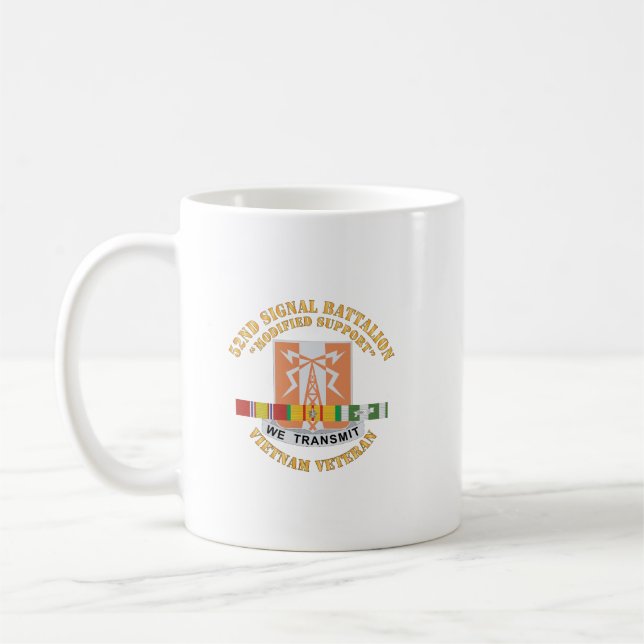 Caneca De Café Batalhão de 52º Sinal (Suporte Modificado) com cos (Esquerda)