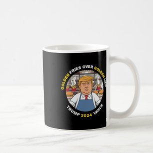 Caneca De Café Batata Frita Dourada Trump Divertida Sobre Mentira