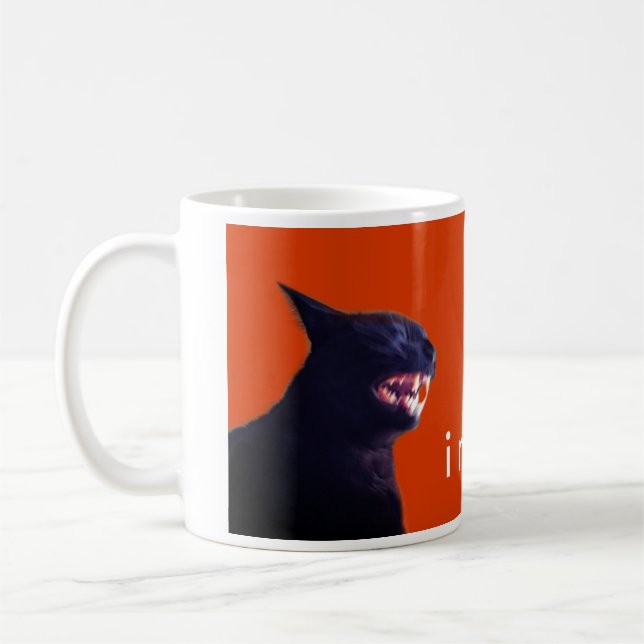 Caneca De Café Batcat: Eu pude morder (a caneca) (Esquerda)