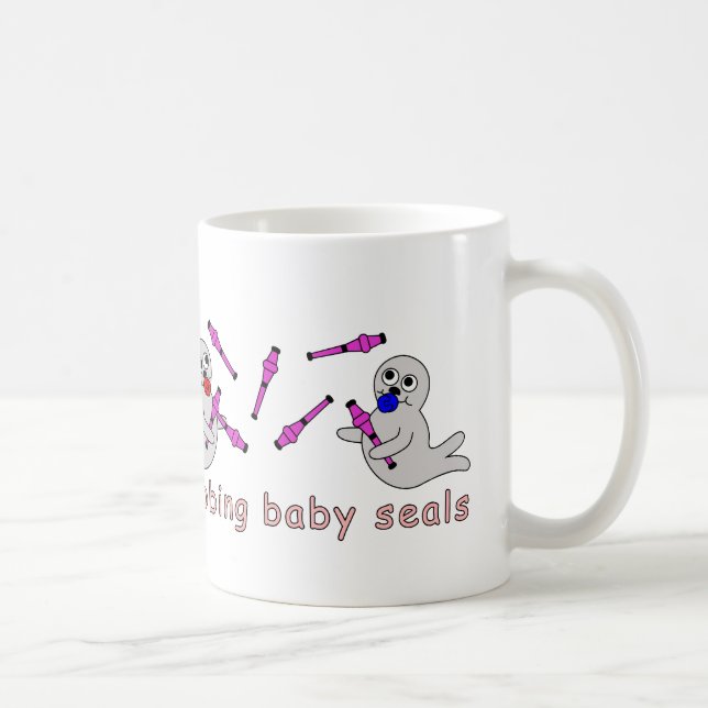 Caneca De Café Batendo selos de bebê (Direita)