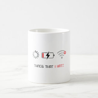 Caneca De Café Bateria Baixa Sem WiFi Design de Humor Técnico Car