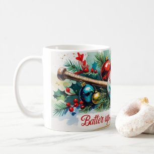 Caneca De Café Bateria de baseball no Natal