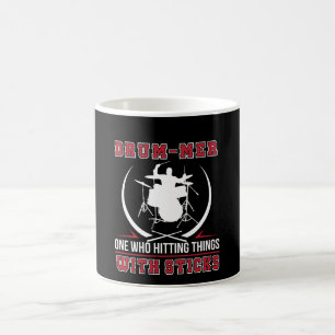 Caneca De Café Baterista um quem que bate a coisa com vara