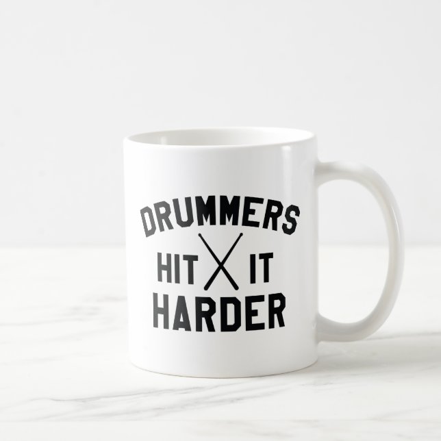 Caneca De Café Bateristas Atingem-No Mais (Direita)