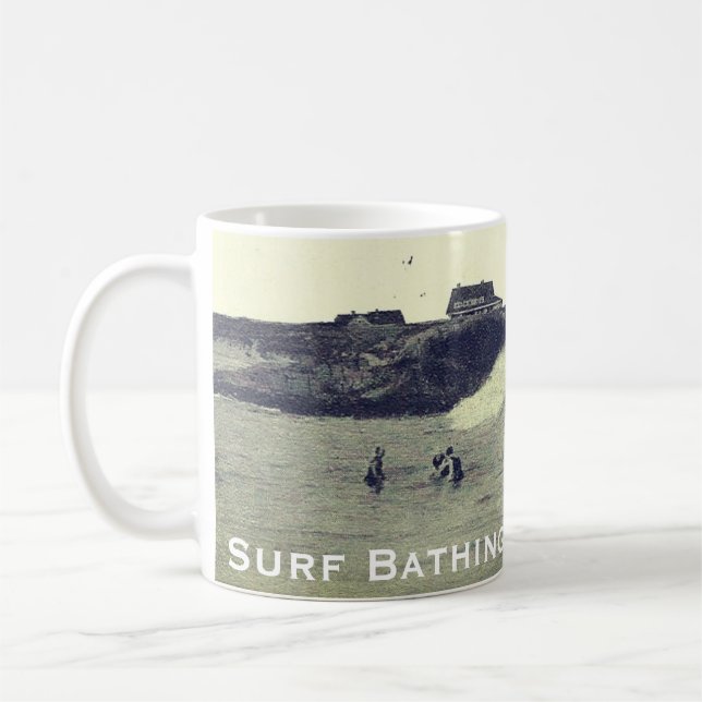 Caneca De Café Bathing surf, Sakonnet - Pequeno Compton, RI (Esquerda)