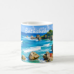 Caneca De Café Bathsheba, Barbados - Costa de Praia Tropical