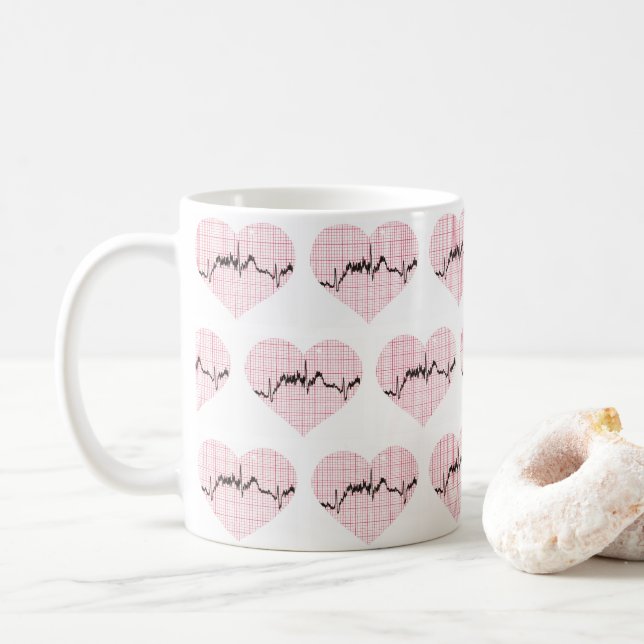 Caneca De Café Batida do Coração VII (Com Donut)
