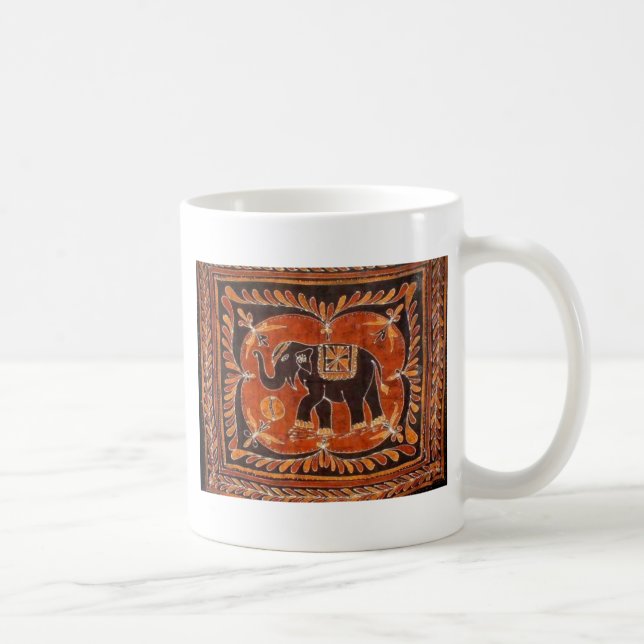 Caneca De Café Batik do elefante (Direita)