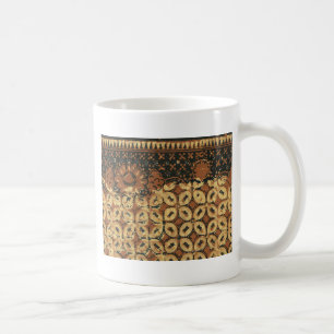 Caneca De Café Batik Earthy Café Bean Elegante Rustic Rugged