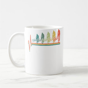 Caneca De Café Batimento cardíaco de ciclista BMX