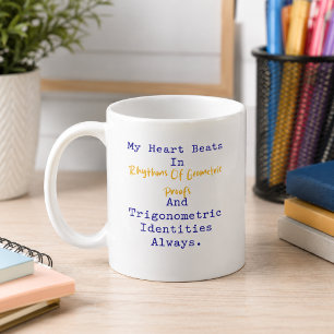 Caneca De Café Batimentos Cardíacos Provas Geométricas Identidade