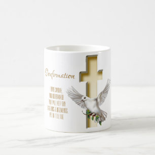 Caneca De Café Batismo de Confirmação das Escrituras da Cruz da P