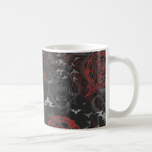 Caneca De Café Batman Urban Legends - Bat Stamp Pattern Black/Red