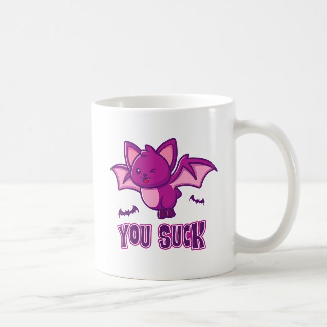 Caneca De Café Bats de Vampiro bonitos e Dias de as Bruxas engraç (Direita)