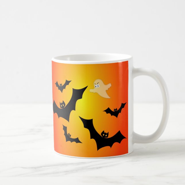 Caneca De Café Bats e um Fantasma (Direita)