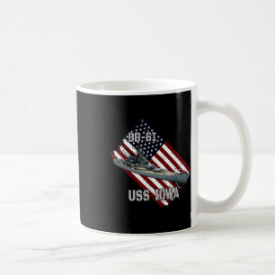 Caneca De Café Battleship Uss Iowa & Combat Warship Bb-61 Vet