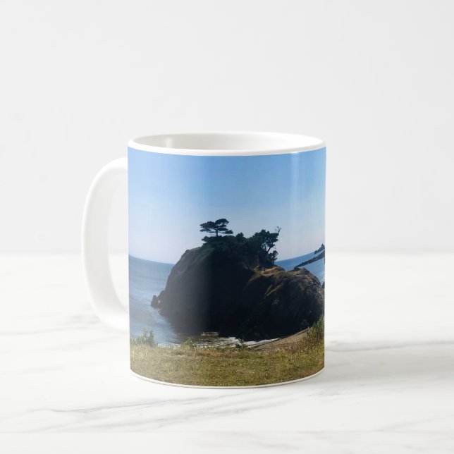 Caneca De Café BattRock, Port Orford, OR (Frente Esquerda)