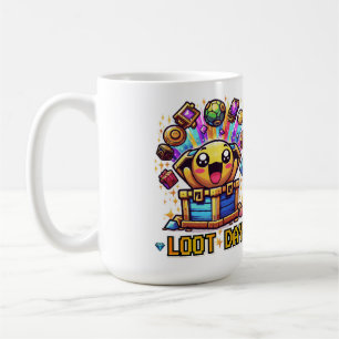 Caneca De Café Baú do Tesouro do Loot Day Gaming