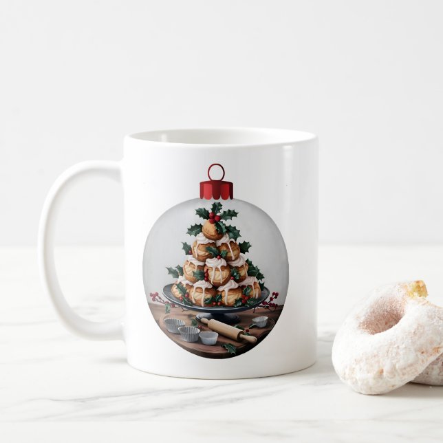 Caneca De Café Bauble Lubaroles de Natal (Com Donut)