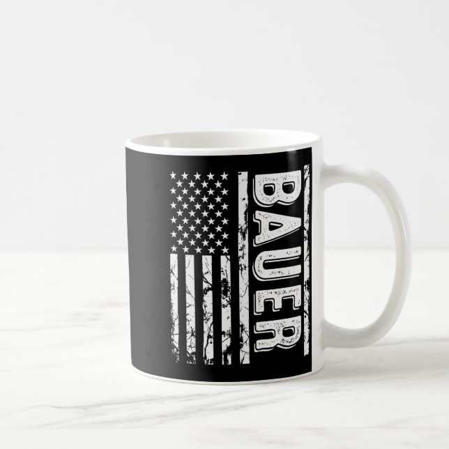 Caneca De Café Bauer Last Name Funny Surname Team Bauer Family Re (Direita)