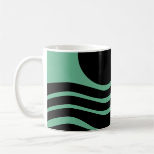Caneca De Café Bauhaus Seafoam Green Abstrato