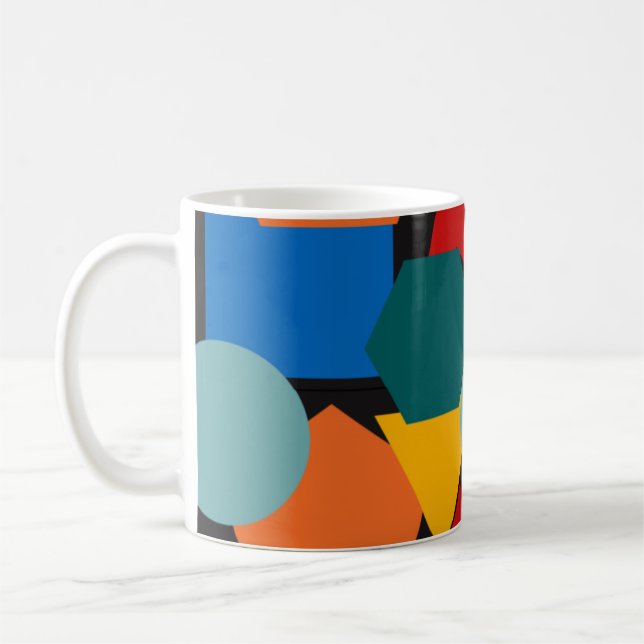 Caneca De Café Bauhaus Shapes (Esquerda)