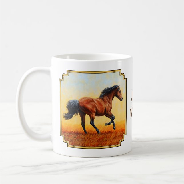 Caneca De Café Bay Horse Galloping (Esquerda)