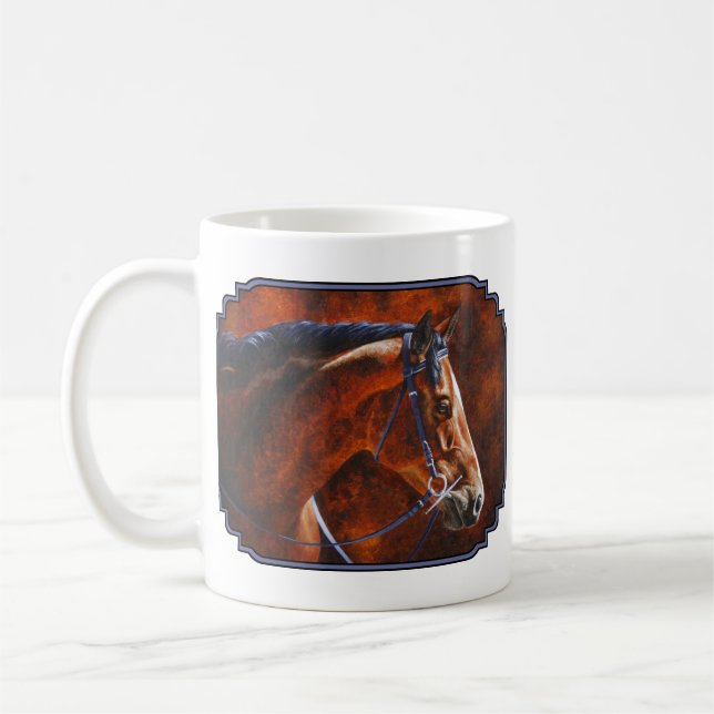 Caneca De Café Bay Horse Hanoverian Warmblood (Esquerda)