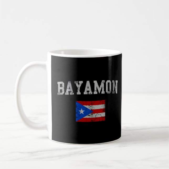 Caneca De Café Bayamon Porto Rico Flag (Esquerda)