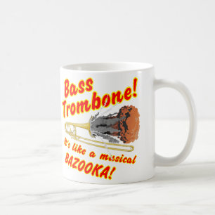 Caneca De Café Bazooka baixo do Musical do Trombone